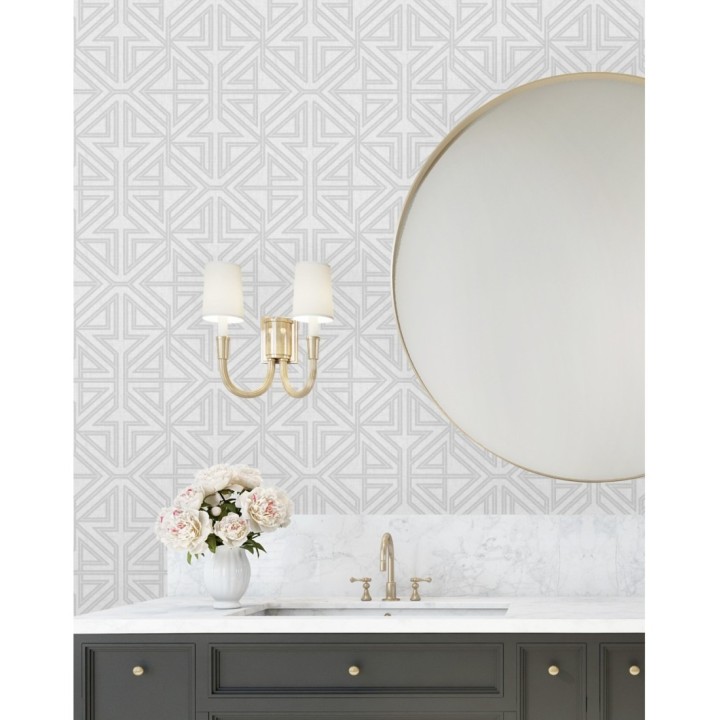 Papel pintado geométrico con estilo Art Decó - Maxwell 681428