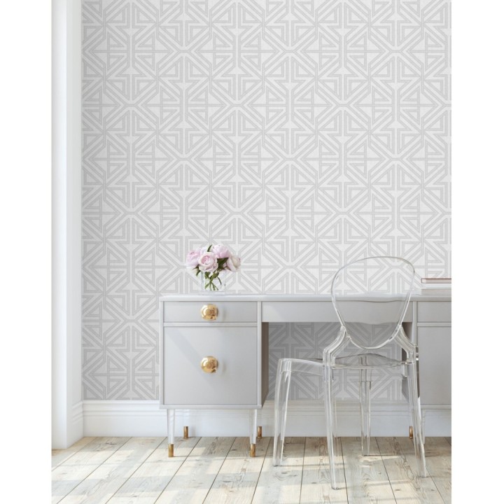 Papel pintado geométrico con estilo Art Decó - Maxwell 681428