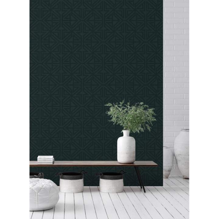 Papel pintado geométrico con estilo Art Decó - Maxwell 681429