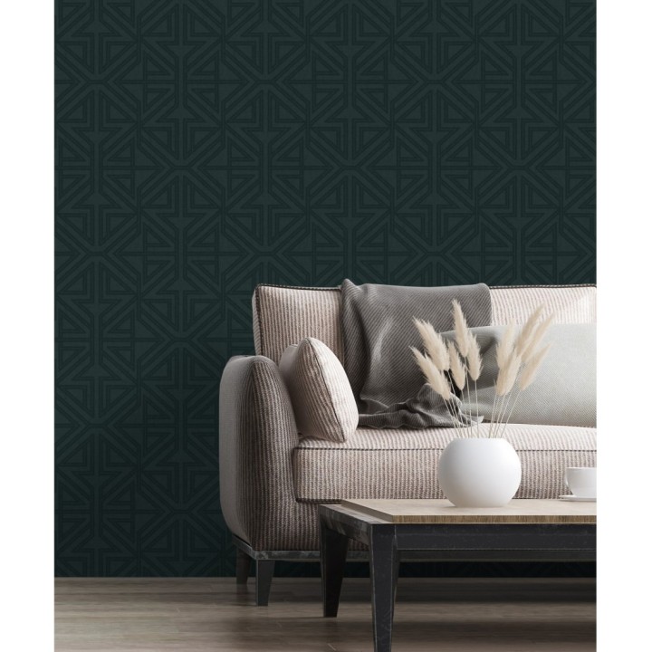 Papel pintado geométrico con estilo Art Decó - Maxwell 681429