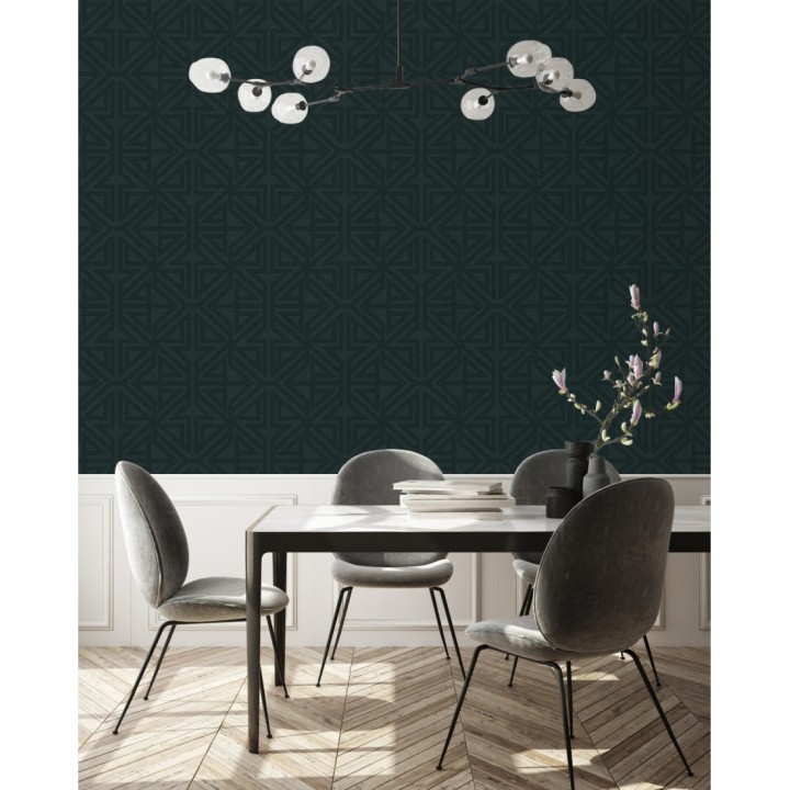 Papel pintado geométrico con estilo Art Decó - Maxwell 681429