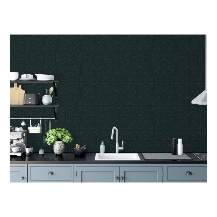 Papel pintado geométrico con estilo Art Decó - Maxwell 681429