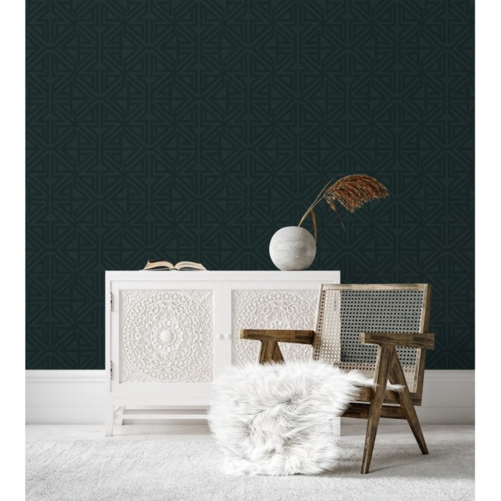 Papel pintado geométrico con estilo Art Decó - Maxwell 681429