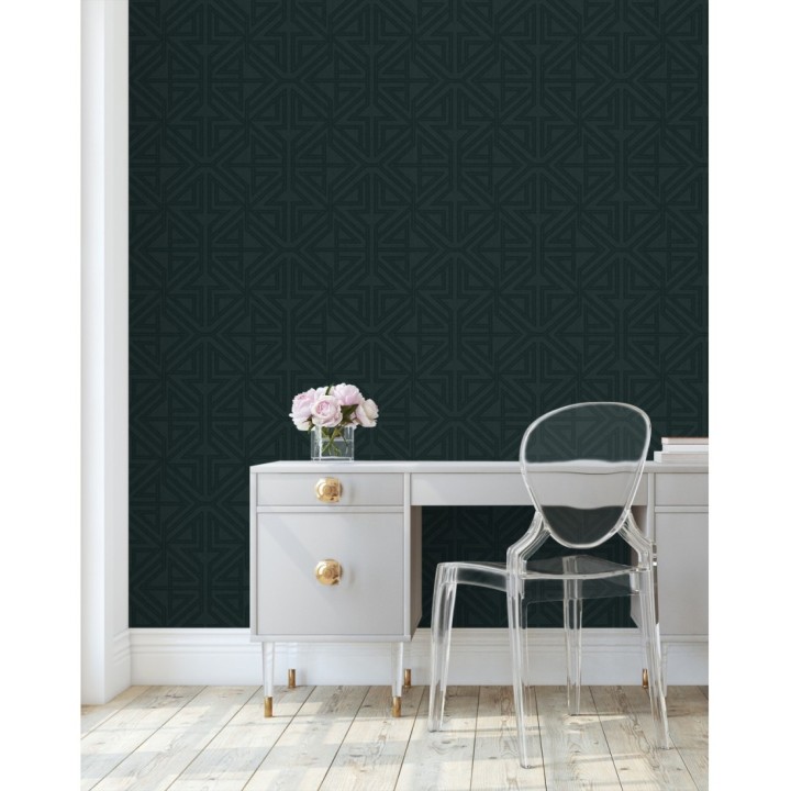 Papel pintado geométrico con estilo Art Decó - Maxwell 681429