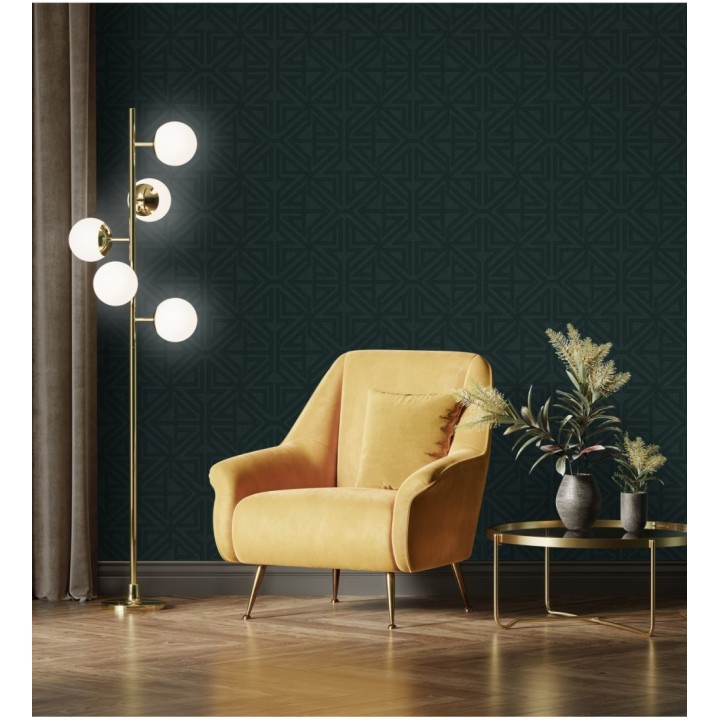 Papel pintado geométrico con estilo Art Decó - Maxwell 681429