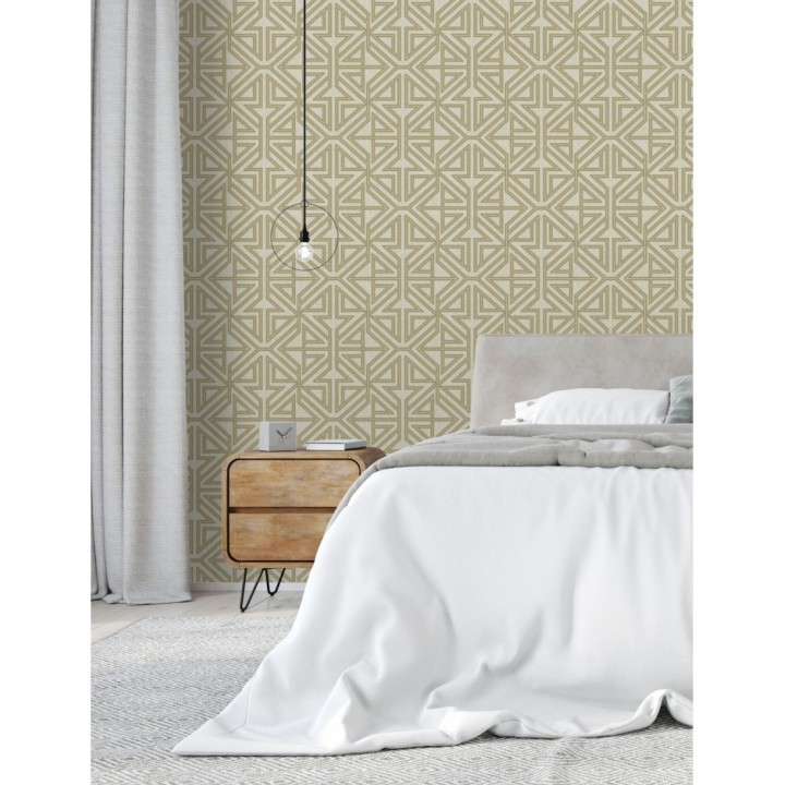 Papel pintado geométrico con estilo Art Decó - Maxwell 681430