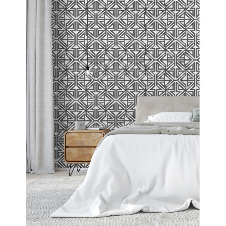 Papel pintado geométrico con estilo Art Decó - Maxwell 681431