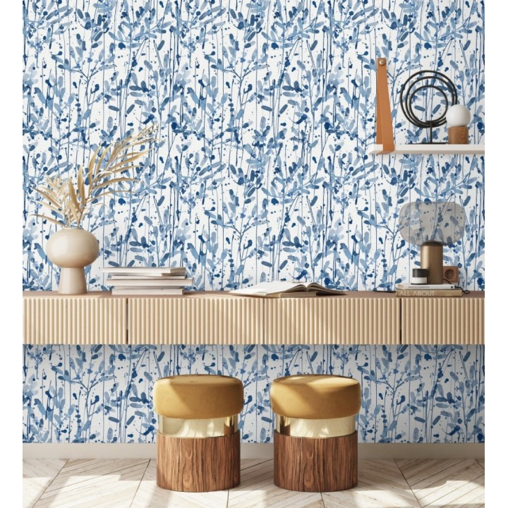 Papel pintado moderno de hojas artísticas - Amy Leaf 681437