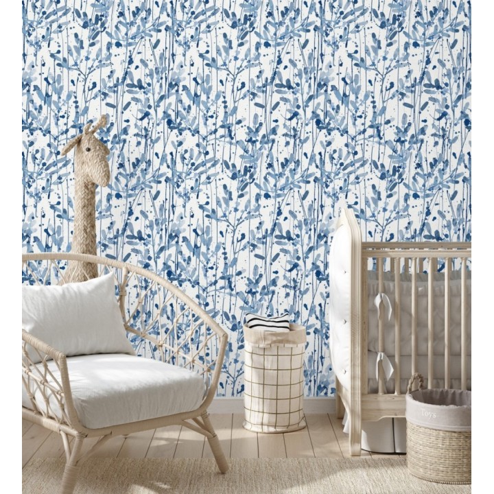 Papel pintado moderno de hojas artísticas - Amy Leaf 681437