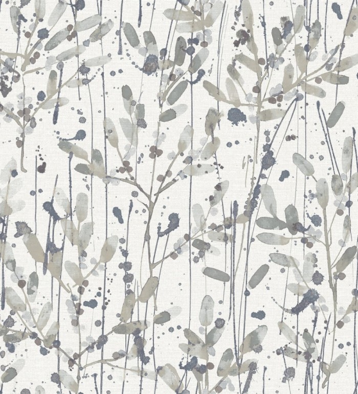 Papel pintado moderno de hojas artísticas - Amy Leaf 681438