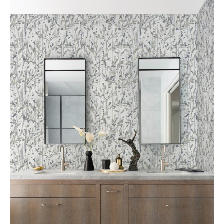 Papel pintado moderno de hojas artísticas - Amy Leaf 681438