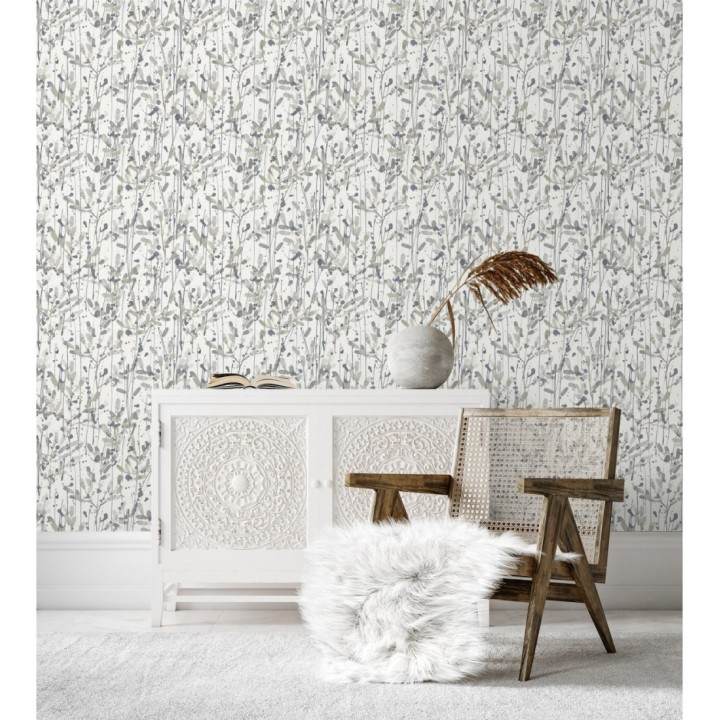Papel pintado moderno de hojas artísticas - Amy Leaf 681438