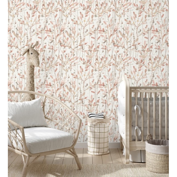 Papel pintado moderno de hojas artísticas - Amy Leaf 681439