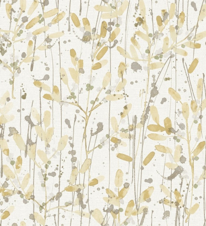 Papel pintado moderno de hojas artísticas - Amy Leaf 681440