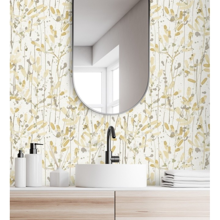 Papel pintado moderno de hojas artísticas - Amy Leaf 681440