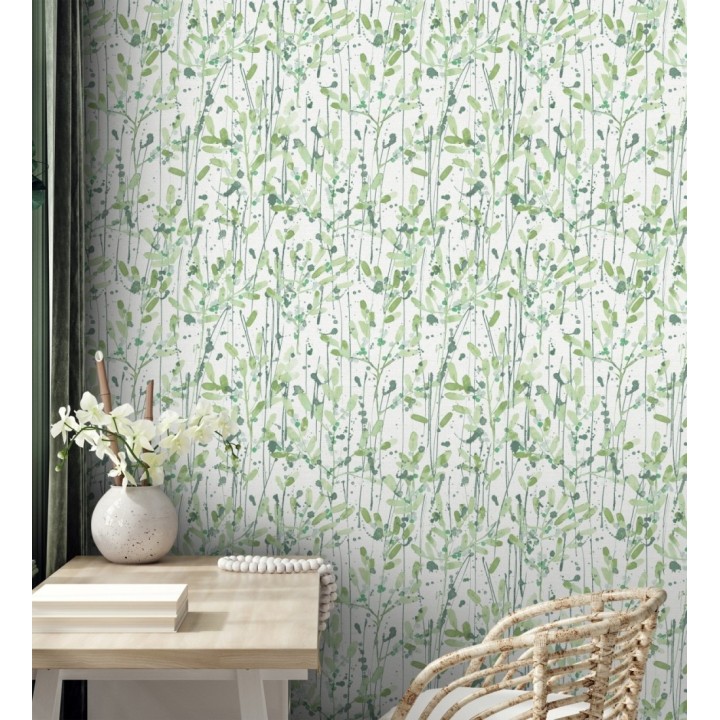 Papel pintado moderno de hojas artísticas - Amy Leaf 681441