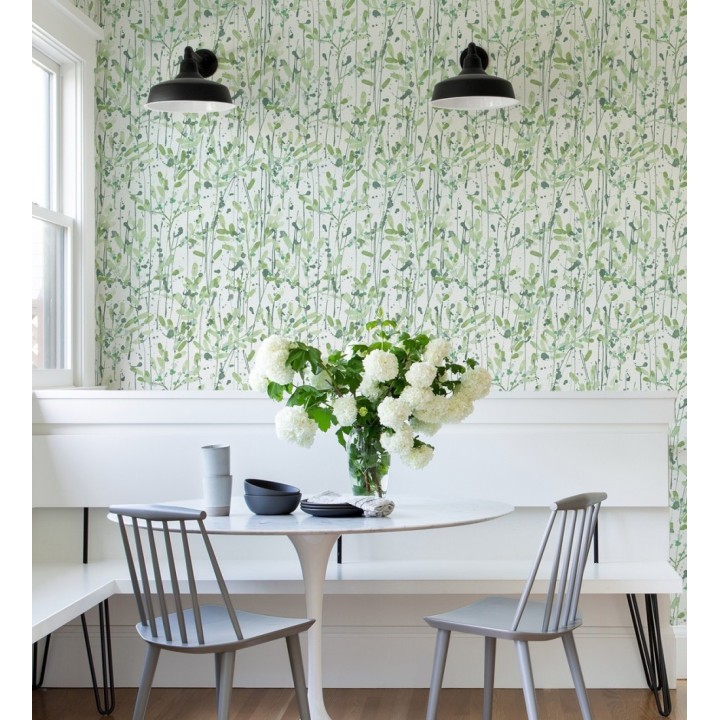 Papel pintado moderno de hojas artísticas - Amy Leaf 681441