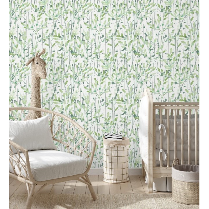 Papel pintado moderno de hojas artísticas - Amy Leaf 681441