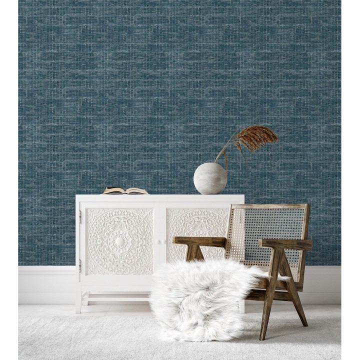 Papel pintado efecto fibra textil jaspeada - Hewitt 681450