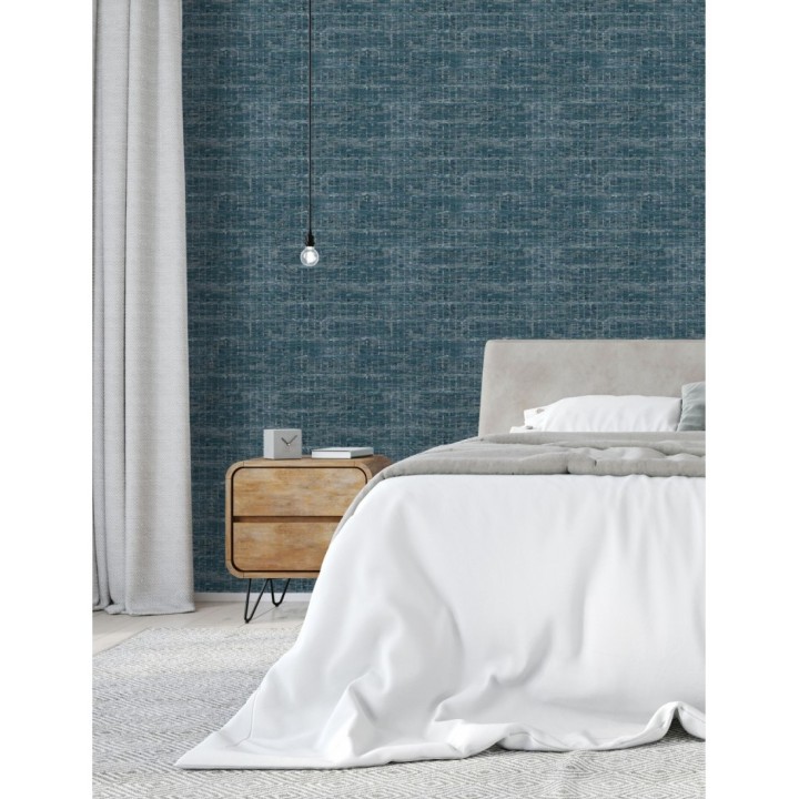 Papel pintado efecto fibra textil jaspeada - Hewitt 681450