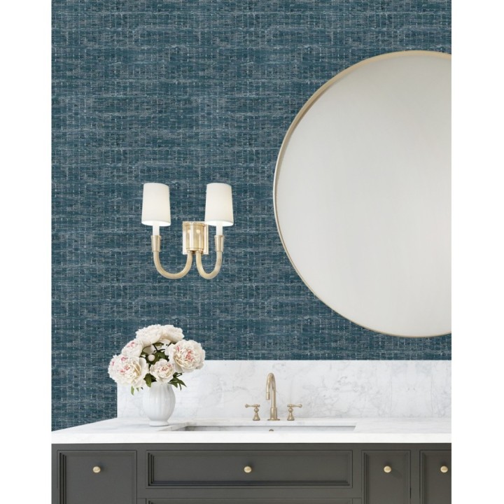 Papel pintado efecto fibra textil jaspeada - Hewitt 681450