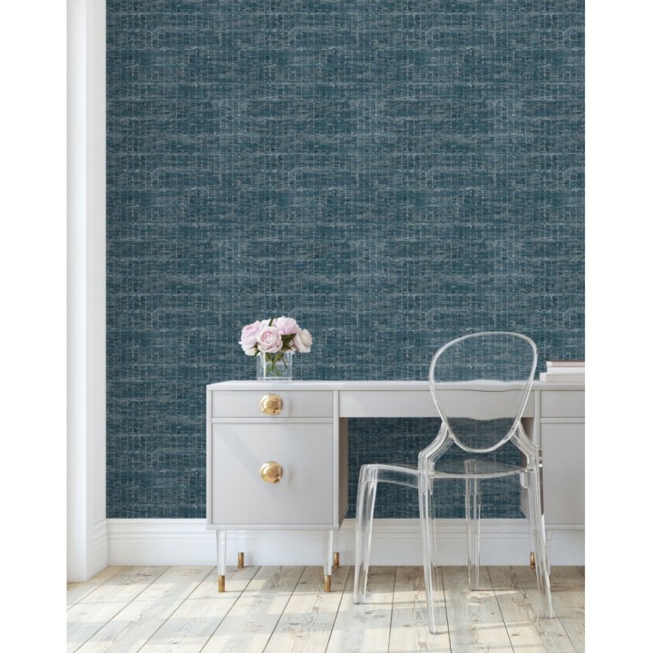 Papel pintado efecto fibra textil jaspeada - Hewitt 681450