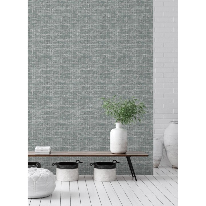 Papel pintado efecto fibra textil jaspeada - Hewitt 681451