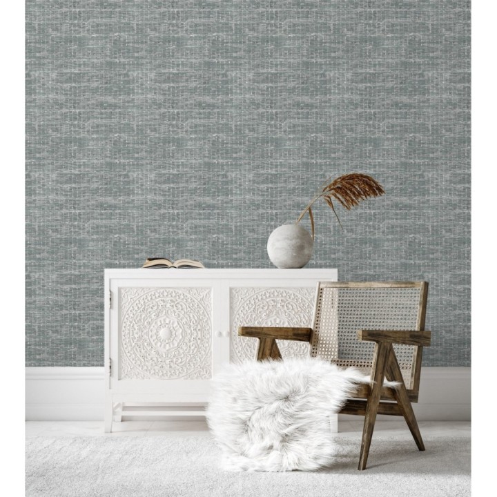 Papel pintado efecto fibra textil jaspeada - Hewitt 681451