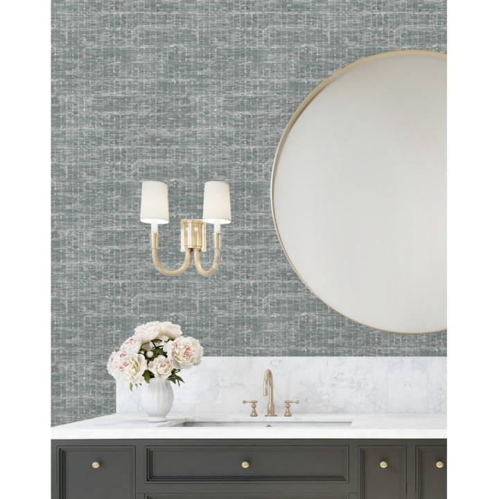 Papel pintado efecto fibra textil jaspeada - Hewitt 681451