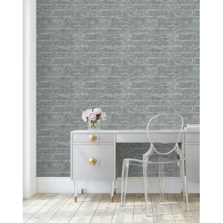 Papel pintado efecto fibra textil jaspeada - Hewitt 681451