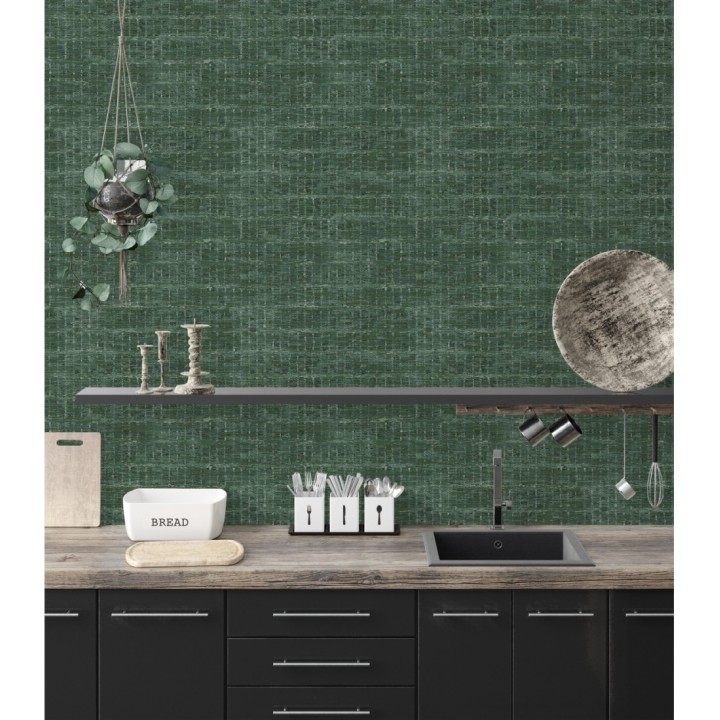 Papel pintado efecto fibra textil jaspeada - Hewitt 681452