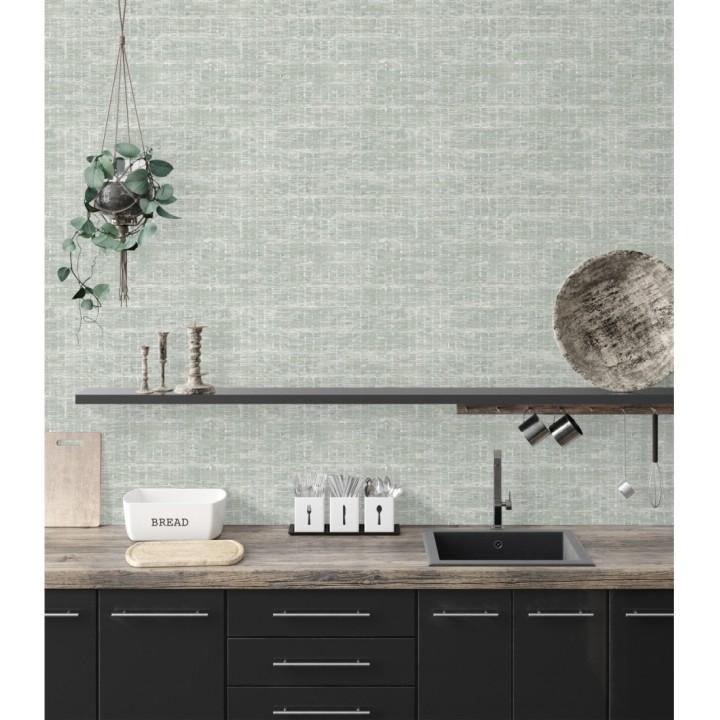 Papel pintado efecto fibra textil jaspeada - Hewitt 681453