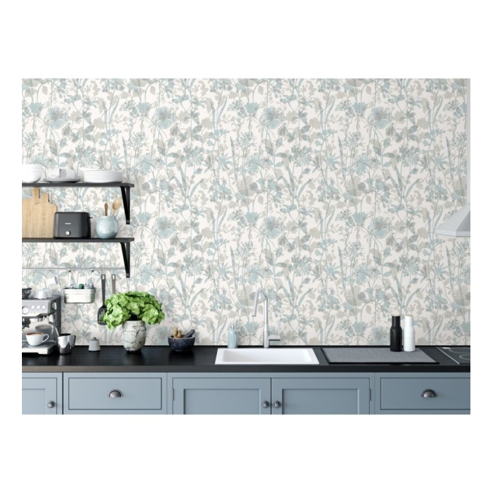 Papel pintado de silueta de flores y sombras - Aspen Garden 681458