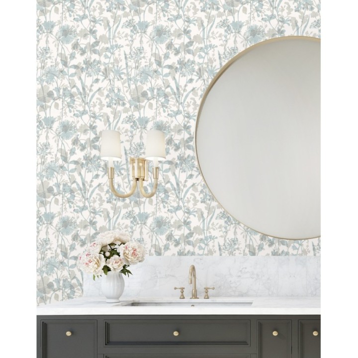 Papel pintado de silueta de flores y sombras - Aspen Garden 681458