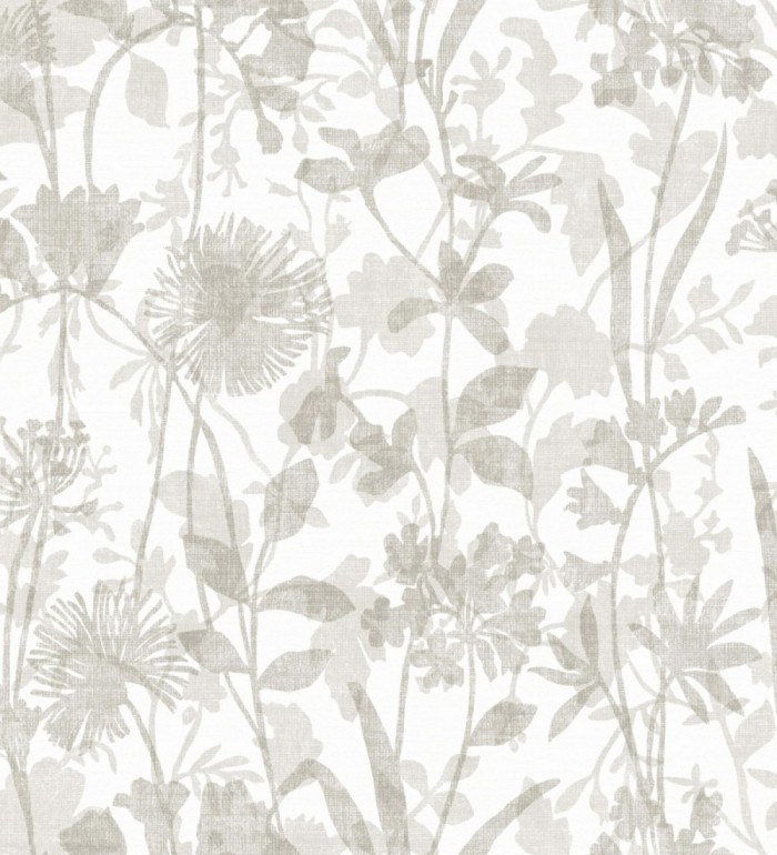 Papel pintado de silueta de flores y sombras - Aspen Garden 681459