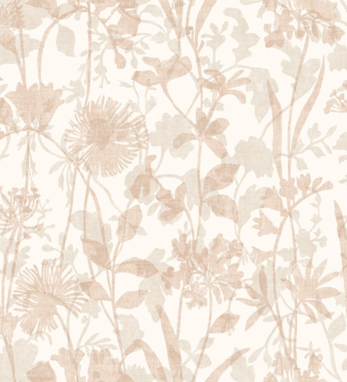 Papel pintado de silueta de flores y sombras - Aspen Garden 681460