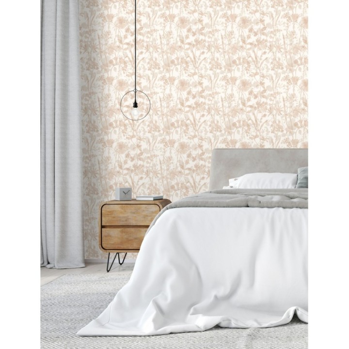 Papel pintado de silueta de flores y sombras - Aspen Garden 681460