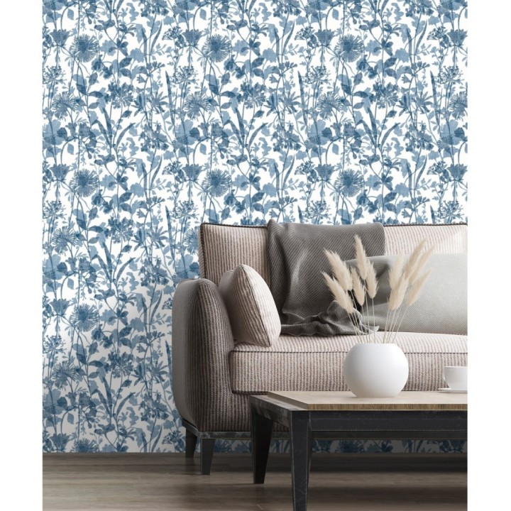 Papel pintado de silueta de flores y sombras - Aspen Garden 681461