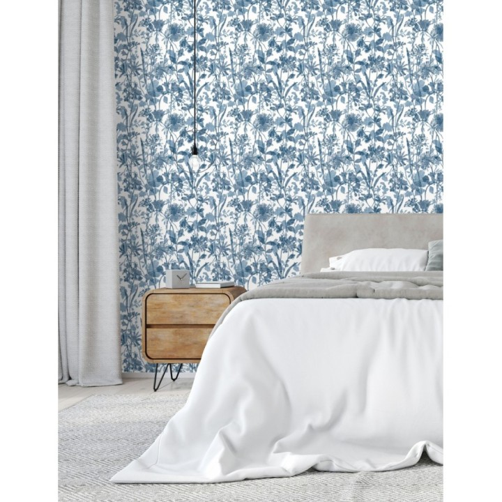 Papel pintado de silueta de flores y sombras - Aspen Garden 681461