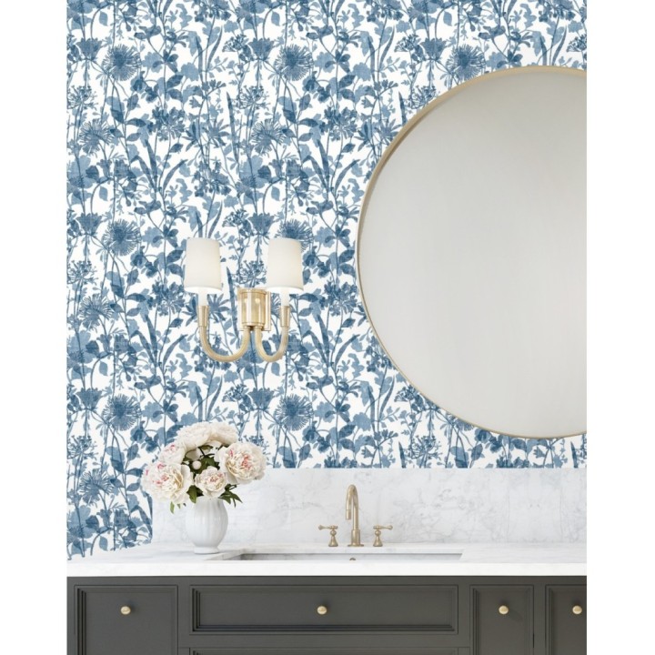 Papel pintado de silueta de flores y sombras - Aspen Garden 681461