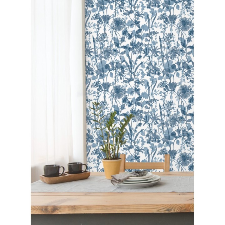 Papel pintado de silueta de flores y sombras - Aspen Garden 681461