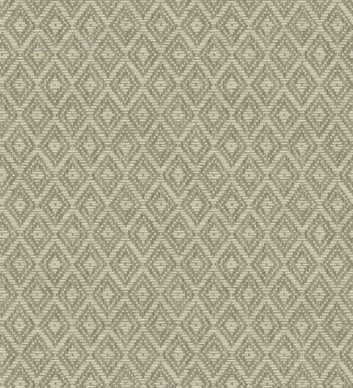 Papel pintado de rombos efecto fibra vegetal - Kaylan 681467