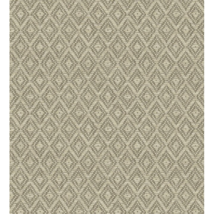 Papel pintado de rombos efecto fibra vegetal - Kaylan 681467