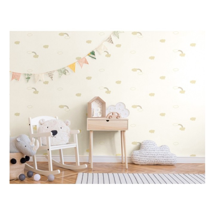 Papel pintado nubes y arcoíris - Looney Rainbow 681479