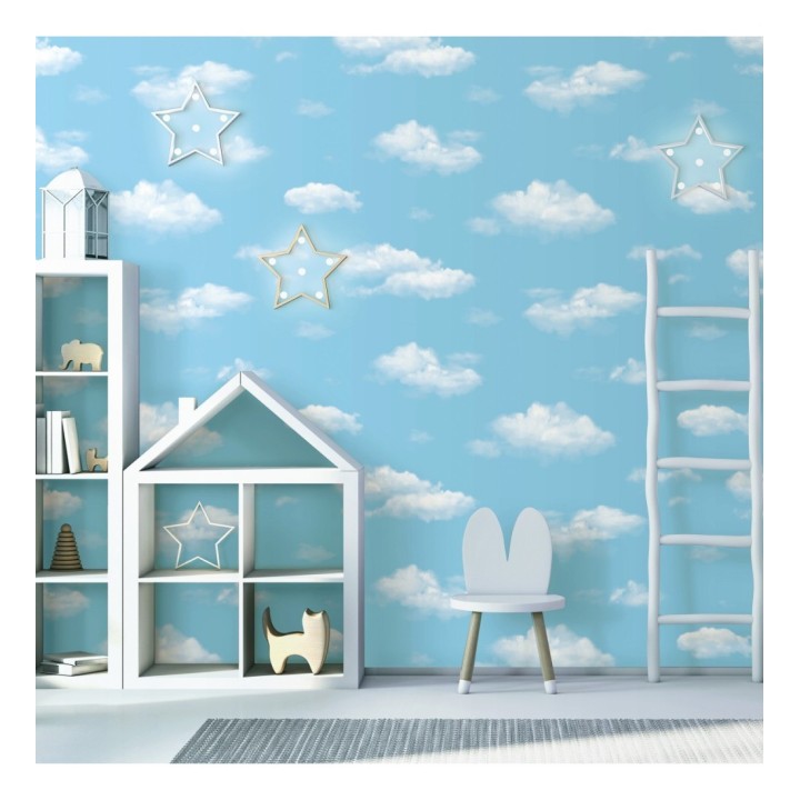 Papel pintado de nubes en el cielo celeste - Cotton Clouds 681482