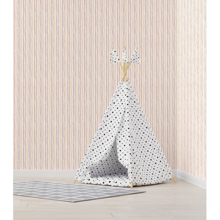 Papel pintado rayas infantiles de caramelo - Candy Stripes 681485