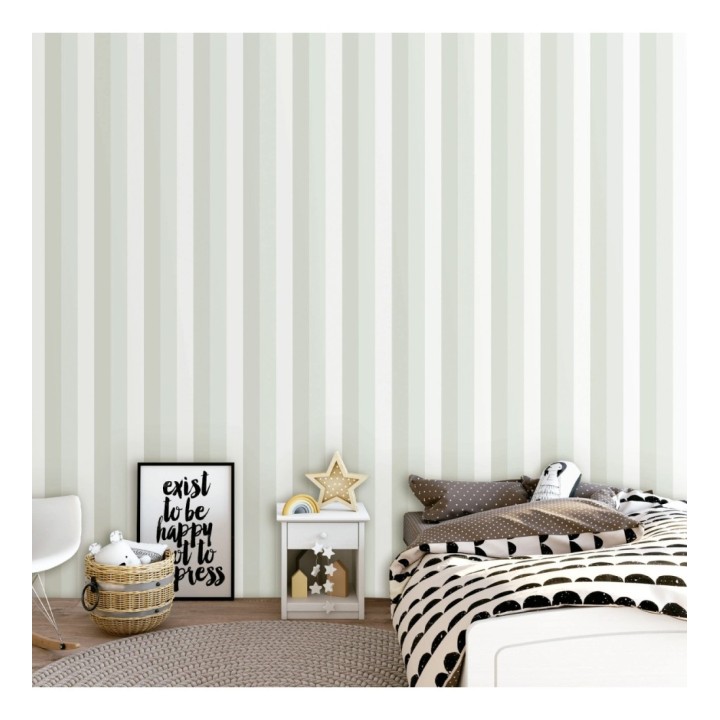 Papel pintado de rayas tricolor - Looney Stripes 681489
