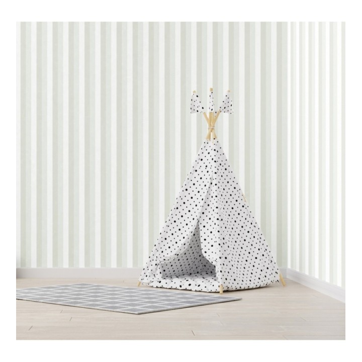 Papel pintado de rayas tricolor - Looney Stripes 681489