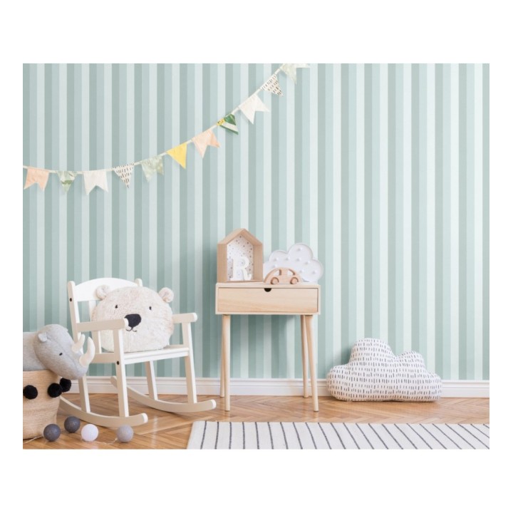 Papel pintado de rayas tricolor - Looney Stripes 681490