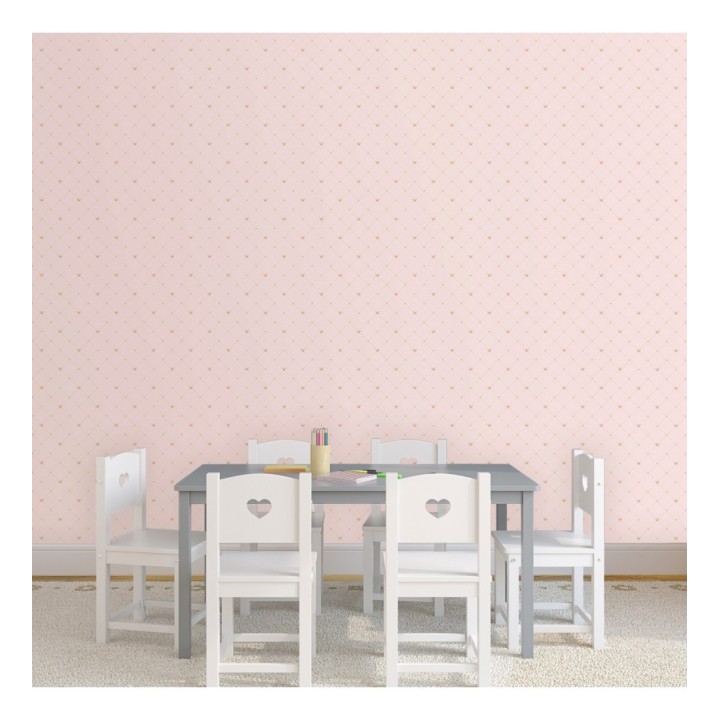 Papel pintado de corazones y puntitos - Princess Dots 681496
